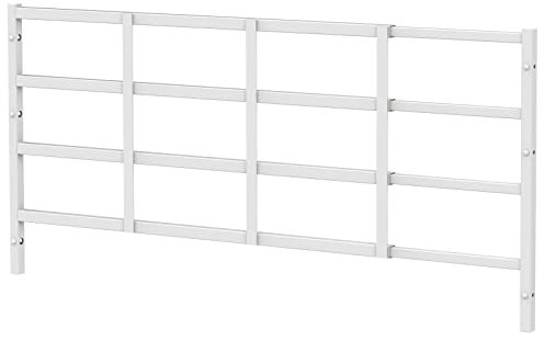 Protector de seguridad de ventana fija para niños, 19 x 54 pulgadas, ancho ajustable que evita caídas accidentales, sin salida, tornillos resistentes a manipulaciones incluidos, blanco, paquete