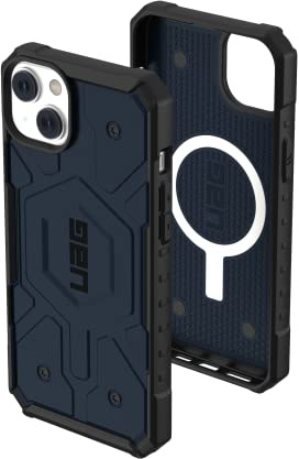 Urban Armor Gear UAG Pathfinder Case kompatibel mit Apple iPhone 14 Plus [Wireless Charging/Magnetisches Aufladen kompatibel, Fallschutz nach Militärstandard] blau