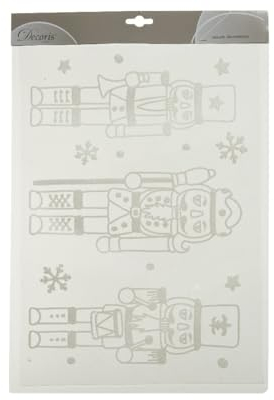 Kaemingk Weihnachtsaufkleber Nussknacker Schneeflocken