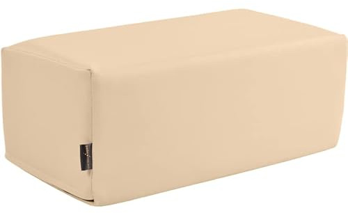 pader medi.tech Orthopädisches Entlastungskissen, Positurkissen 50x25x20cm I Bandscheibenkissen, Stufenkissen, Lagerungskissen für Beine mit festem Schaumkern (02 Elfenbein)