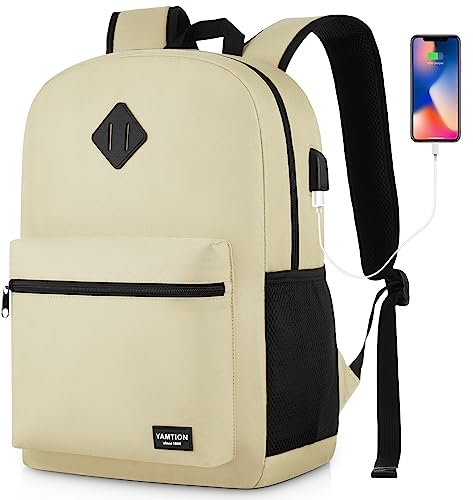 YAMTION Rucksack Herren und Damen,Rucksack Schule,Schulrucksack Jungen Teenager Schulranzen Mädchen Teenager Schultasche für Uni Universität Studium