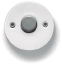 Pulsador DO 33 10A 250V 24V DC porcelana blanco/níquel negro
