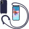 Handykette Handyhülle für Redmi Note 10 4G/Redmi Note 10S,Smartphone Necklace Hülle mit Band Schutzhülle mit Kette zum umhängen Halskette Flüssig Silikon Case für Redmi Note 10 4G/Redmi Note 10S,Blau