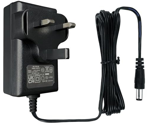 12V 2A 24W 1.8M Long Power Supply Adapter, AC DC Switching Adapter (Input 100-240V, Output 12Volt 2Amp 2000mA), DC 12V 5.5x2.1mm Wall Mount Transformer Plug, UKCA Listed