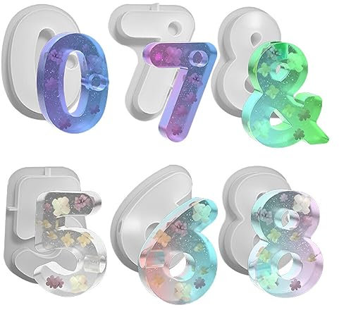 Número 6 o 9 Candelabros Resina Yeso Molde de Silicona Portavelas Molduras Números DIY Adorno de Escritorio Símbolo 3D DIY Fabricación Hecho a Mano Molde para Festivales de Navidad