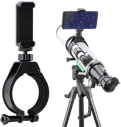 Starboosa Telescope Smartphone Star Finder Bracket - Telescope Phone Adapter & Barrel Hoop - for Stargazing & Landscape Viewing