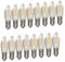 Erzgebirgslicht - AUSWAHL - 16 Stück LED Filament Topkerze 14-55 V 0,1 W für INNEN, für 4-16 Brennstellen E10 Riffelkerze Ersatzbirne Glühbirne Glühlämpchen für Lichterketten Pyramide Schwibbogen