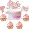 13Pcs Bride to Be Cupcake Toppers, Glitter Bride Cupcake Toppers Rose Gold Diamond Ring Dress Cake Toppers for Bridal Shower Bachelorette Party Hen Party Supplies Engagement Decorations