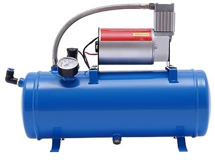 Luftkompressor für Hupen-Set, Luftpumpe, 100 psi, DC, 12 V, zum Aufpumpen von Reifen, Matratzen, Kompressoren für Airbrush-Pistole, mit Tank 6 l