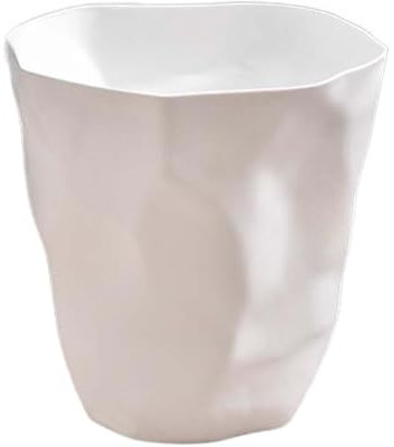 MagiDeal Poubelle légère, poubelle ronde, poubelle, poubelle froissée pour toilettes, dortoir, salon, blanc