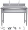 Fregadero Comercial De Acero Inoxidable Fregaderos Industriales Cocina Exterior Jardin Con Grifo Fregadero Jardin Exterior Para Restaurante,bar,lavandería,garaje,exterior Fácil De Instalar(100*60*80CM