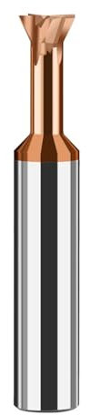 IUBPWMS Schwalbenschwanzfräser, 45 60 75 Grad Hartmetall-Wolframstahl-Schaftfräser Fasenfräser für Metalle Aluminium (60 Grad, COATED_D8X60L)