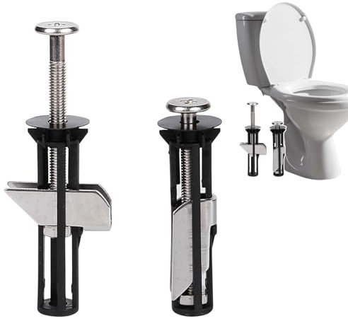 Heavy Duty Toilet Seat Fastener Bolt Kit, Toilet Seat Bolts, Toilet Seat Screws Replacement Kit, Toilet Seat Locking Bolt, Toilet Seat Fittings (2)