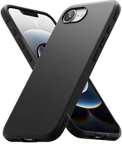 Ringke Onyx [Enhanced Grip Texture] Compatible with iPhone 16e Case, Slim Anti-Fingerprint Non-Slip Protective Phone Cover with Precisely Designed Camera Cutouts - Black