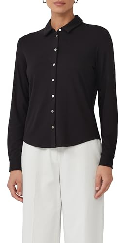 s.Oliver Jerseybluse mit Perlmuttknöpfen