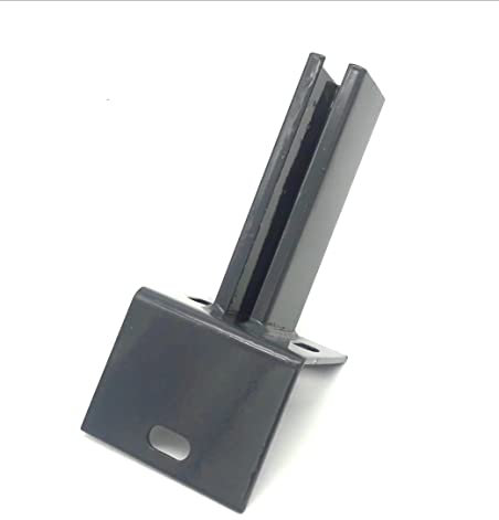 Fußplatte Winkel Bodenplatte Zaunpfosten Bodenplatte Pfostenträger 40x60 Adapter anthrazit Doppelstabmattenzaun Zaunpfosten Zubehör (für 60mm x 40mm Pfosten zum Überstülpen über die Bodenplatte)