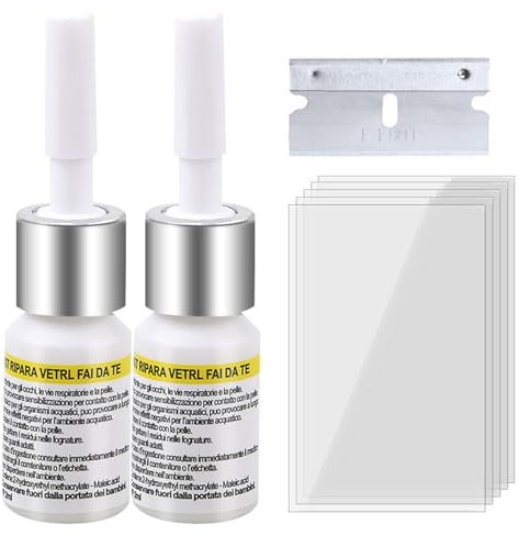 Auto Windschutzscheibe Reparatur Set - Cracks Gone Nano Fluid Fill, Glas Reparatur Set | Auto Glas Glas Nano Fluid Fill, Auto Glas Nano Fluid Fill, Frontscheibenwerkzeug für Kratzer, Du