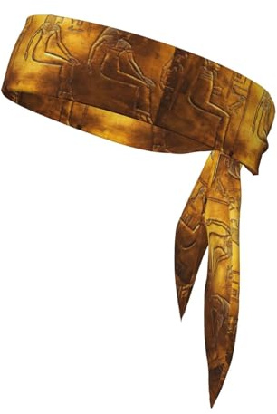 Ägypten Hieroglyphen Druck Multifunktionales Sport Doppelseitiges Kopftuch Sport Dehnbar Casual Leichtes Stirnband