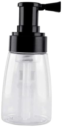 Gcljlmy Nachfüllbare Friseur-Puder-Sprühflasche, 140 ml, leichte Friseur-Sprühflasche für Schönheitssalons auf Reisen (schwarzer Deckel)