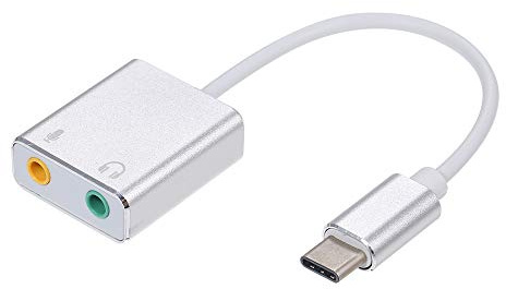 USB C Type-C Externes Soundkarten Hi-Fi Voice 7 1 CH Audio-Adapter USB-C zu Jack 3 5mm Kopfhörer-Mikrofon-Lautsprecher-Ersatz für Laptop MacBook Pro