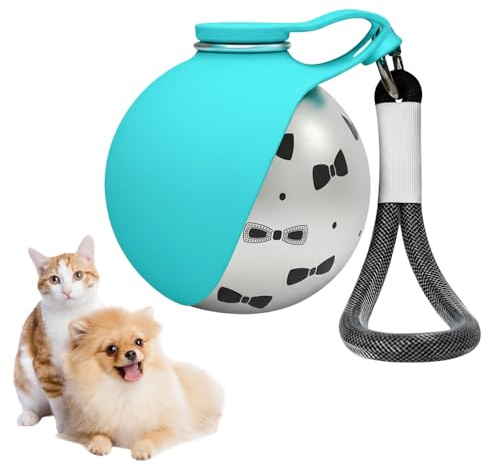 Bouteille d'eau Portable pour Animaux de Compagnie, Gourde de 285ML Compacte pour Chiens et Chats, Gamelle Étanche avec Bol Pliable en Silicone pour Les Promenades et Randonnées en Extérieur