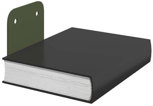 vidaXL Schwebendes Regal mit Regal 8 pcs Olive Grün 6 x 10,8 x 6,6 cm, Rechteckiges Wandregal, minimalistisches Design, schwebende Aufbewahrung, platzsparender Stahl, stylische Deko