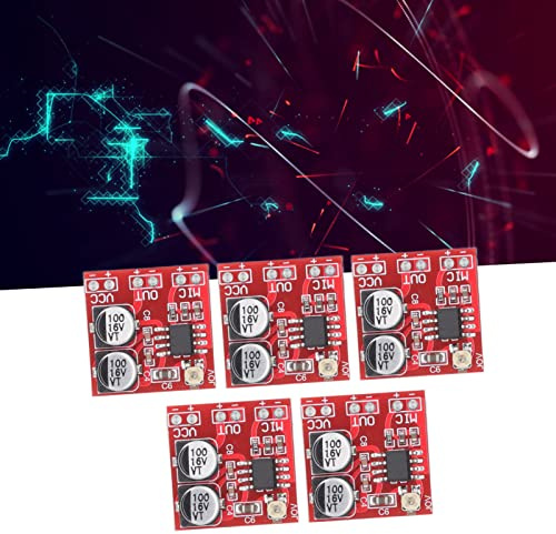 Annadue Modulo Amplificatore Microfono Elettrete, LM386 Guadagno Regolabile 20-200x, Scheda Preamplificatore Microfono DC4V-12V, Modulo Amplificatore Audio Preamplificatore per Componente