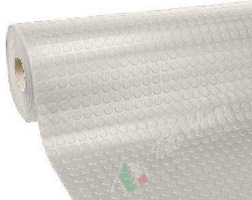 Passatoia Zerbino Tappeto Rivestimento Pavimenti in PVC Antiscivolo Flessibile e Resistente Disegno Bollato Larghezza 100 cm Lunghezza Rotolo 25 m Colore Grigio