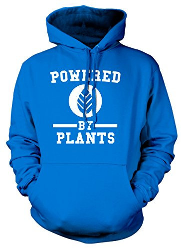 Powered by Plants Mens Womens Unisex Hoodie-XX-Large-Royal