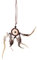 Ciffre Traumfänger Halskette Dreamcatcher Leder Fair Trade Auto LKW Truck Rückspiegel Deko Dunkel Braun (Durchmesser ca. 3cm)