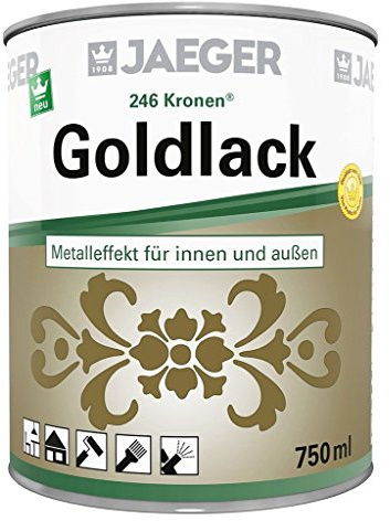 Jaeger Kronen® Metallic-Lack Gold, Silber, Kupfer für innen und außen (375 ml, Gold)