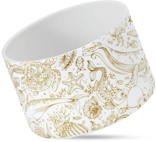 REUZBL Ocean Life Silicone Bottle Boot Sleeve for Stanley Tumblers 20-40oz, Hydro Flask Tumblers, Simple Modern Tumblers, Iron Flask Similar, Owala Tumblers, Tumbler Water Bottle Accessory