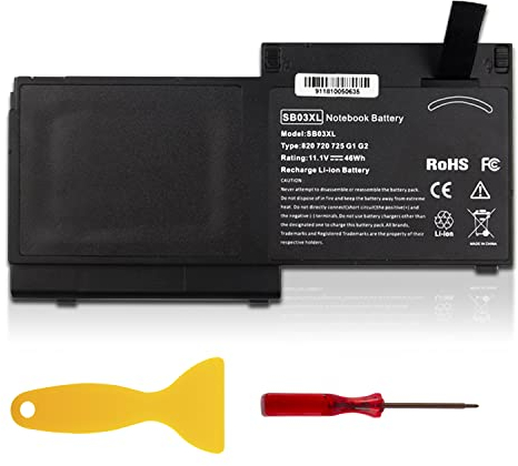 ASUNCELL SB03XL Batterie pour HP EliteBook 720 G1 720 G2 725 G1 725 G2 820 G1 820 G2 825 G1 825 G2 Series, SB03046XL 717378-001 HSTNN-IB4T HSTNN-LB4T PC Portable