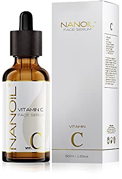 NANOIL Gesichts serum mit Vitamin C – Gesicht sserum mit Vitamin C für strahlenden, hellen, jungen Teint, 50 ml (1er Pack), 5905669547215