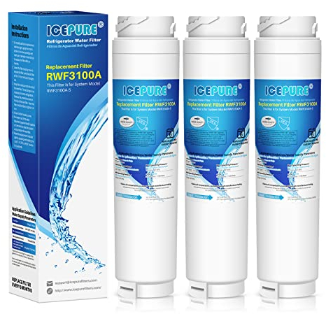 ICEPURE Kühlschrank Wasserfilter kompatibel mit Bosch Ultra Clarity 644845, Siemens Neff Miele 740560 00740560 9000194412 REPLFLTR10; Haier 0060820860 0060218743,3 Stück