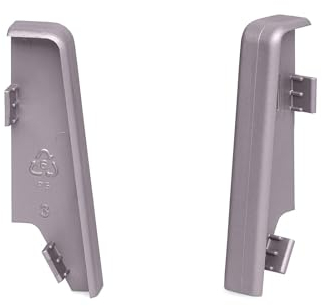 KGM Verbinder für Sockelleiste MEGA-Profil (20 x 58 mm) Aluminium – Maße: 20 x 58 mm – 2 Stück