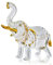 H&D Hyaline & Dora Kristall Elefantenfigur mit Stamm,Glas Tier Ornament