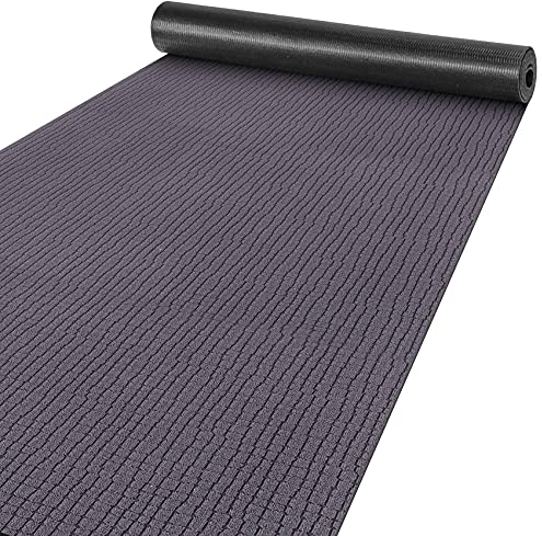 ANRO Teppich Läufer Flur Küchenteppich Schmutzfangmatte Sauberlaufmatte rutschfest Velours Anthrazit 65x160cm Modern