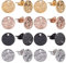 SUNNYCLUE 1 boîte 40PCS 4 Couleurs Boucles Oreilles Rondes et Plates 304 Clous Oreilles en Acier Inoxydable avec Dos avec Trous pour la Fabrication Bijoux Collier de Boucles d'oreilles Bracelet