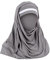 Zhiyao Damen Muslim Hijab Kopftuch Schal arabischen Hijab Elegante einfarbige islamische Gebet leichte Kopftuch Wrap Schal Indien Hut Muslimischen Beanie Wrap Cap
