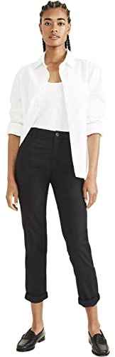 Dockers Damen Hose Weekend Chino Slim, Beautiful Black, 29 Tall