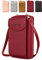 VDSOW sac à bandoulière pour femme, Petit sac a main bandouliere en cuir pour portefeuille pochette pour téléphone portable avec bandoulière, Mini Porte Monnaie bandoulière femmes fille cadeau
