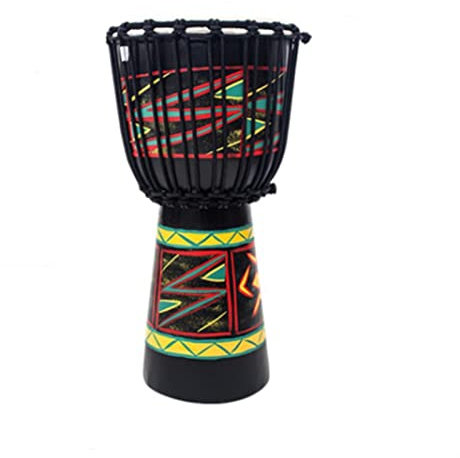 KESHUO Afrikanische Trommel 10-Zoll-Djembe-Ziegenleder Klatschen Djembe Djembe Kind Anfänger Erwachsene Tamburin-Instrument