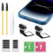 OOTSR iPhone Anti-Lost Dust Plugs for iPhone Lightning Port Protects Charging Port Dust Cover,Phone Speaker Dustproof Stickers Protector, Mesh Speaker Cover sets