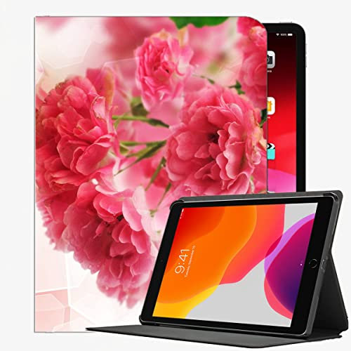 YENDOSTEEN Coque iPad 9.7,Housse iPad 6,iPad 5,Modèle A1822 A1823 A1893 A1954,Close Up d'oeillet Rose Housse Étui avec Veille/Réveil Automatique