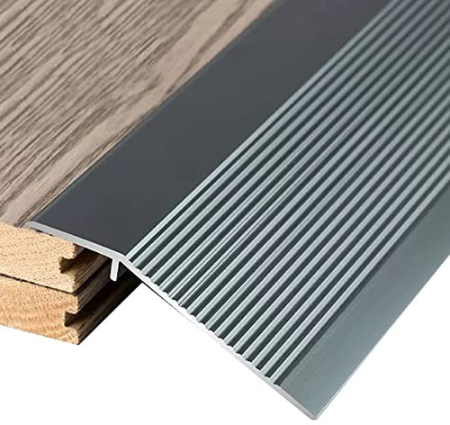 JLXJYS Übergangsprofil Abdeckleisten Aluminium Bodenübergangsleiste, 10cm Extra Breit Teppich/Fliesen Schwellenverkleinerer, Selbstklebend Bodenkantenleiste für Eingang/Türöffnungen/Fußgängerzone