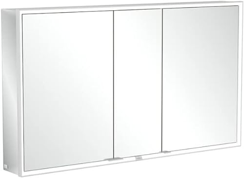 Villeroy & Boch My View Now, Spiegelschrank für Aufputz mit Beleuchtung, 1300x750x168 mm, mit EIN-/Ausschalter, Smart Home fähig, 3 Türen, A45713