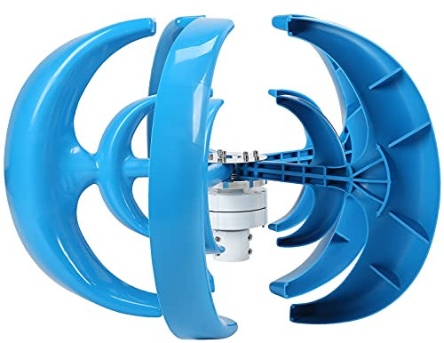 Kit generatore Eolico 8000W con 5 Pale, Kit generatore Eolico con regolatore di Carica, generatore Eolico per Nautica, Camper, casa Blu