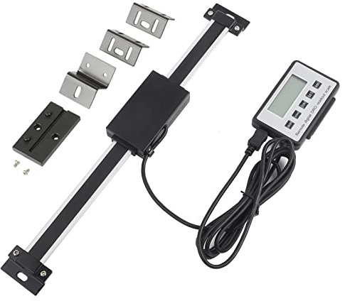 Kit Lettura Digitale Lettura Digitale Scala Lineare Lega Di Alluminio Nera 0 200Mm Lettura Digitale Dro Lcd Remoto Per Fresatrici O Torni