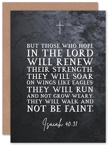 Artery8 Jesaja 40:31 Hoffnung Herr Erneuere Kraft Bibelvers Karte mit Bibelvers Geburtstagskarte